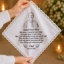 Art Design,Sympathetic,Gift For Couples,Wedding,Photo - Pencil Sketch - Bold,Custom Text - Custom Photo Pencil Sketch Remembrance Wedding For Bride Groom - Personalized Handkerchief