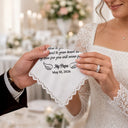 Art Design,Sympathetic,Gift For Couples,Wedding,Photo - Pencil Sketch - Bold,Custom Text - Custom Photo Pencil Sketch Remembrance Wedding For Bride Groom - Personalized Handkerchief