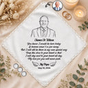 Art Design,Sympathetic,Gift For Couples,Wedding,Photo - Pencil Sketch - Bold,Custom Text - Custom Photo Pencil Sketch Remembrance Wedding For Bride Groom - Personalized Handkerchief