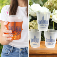 Art Design,Teacher,Back To School,Proud,Photo - Pencil Sketch - Remove BG (For Landscape) - Custom Photo Pencil Sketch School Building Artwork - Personalized Frosted Cups
