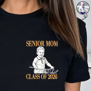 Graduation,Gift For Mother,Gift For Father,Custom Photo,Happy - Custom Photo Pencil Sketch Senior Mom Graduation - Personalized T Shirt