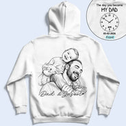 Gift For Father,New Dad,New baby,Custom Photo,Photo - Pencil Sketch,Time-to-Clock,Adorable - Custom Photo Pencil Sketch The Moment You Became My Dad - Personalized T Shirt