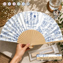 Grateful,Art Design,Gift For Bestie,Wedding,Photo - Pencil Sketch - Remove BG - Custom Photo Pencil Sketch Toile De Jouy Couple Wedding - Personalized Hand Folding Fans