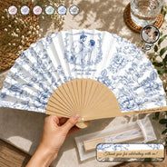 Grateful,Art Design,Gift For Bestie,Wedding,Photo - Pencil Sketch - Remove BG - Custom Photo Pencil Sketch Toile De Jouy Couple Wedding - Personalized Hand Folding Fans