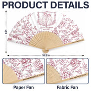 Grateful,Art Design,Gift For Bestie,Wedding,Photo - Pencil Sketch - Remove BG - Custom Photo Pencil Sketch Toile De Jouy Couple Wedding - Personalized Hand Folding Fans