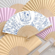 Grateful,Art Design,Gift For Bestie,Wedding,Photo - Pencil Sketch - Remove BG - Custom Photo Pencil Sketch Toile De Jouy Couple Wedding - Personalized Hand Folding Fans