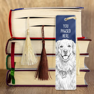 Art Design, Playful, Christmas, Custom Photo, Reading, Pet Lovers, Photo - Pencil Sketch - Remove BG - Custom Photo Pencil Sketch You Pawsed Here - Personalized Acrylic Bookmark