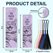 Art Design, Playful, Christmas, Custom Photo, Reading, Pet Lovers, Photo - Pencil Sketch - Remove BG - Custom Photo Pencil Sketch You Pawsed Here - Personalized Acrylic Bookmark