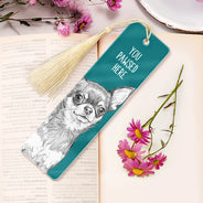Art Design, Playful, Christmas, Custom Photo, Reading, Pet Lovers, Photo - Pencil Sketch - Remove BG - Custom Photo Pencil Sketch You Pawsed Here - Personalized Acrylic Bookmark