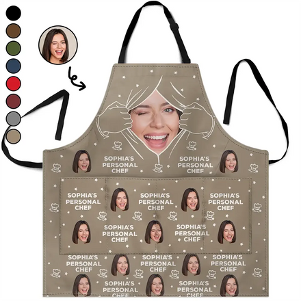 Custom Photo Personal Chef Husband - Personalized Apron