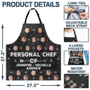 Gift For Husband,Gift For Boyfriend,Gift For Yourself,Gift For Men,Gift For Father,Cooking,Happy,Non-Eng,Photo,Playful - Custom Photo Personal Chef Of Wife And Kids - Personalized Apron