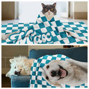 Custom Photo,Pet Lovers,Happy - Custom Photo Pet Dog Cat Square Background - Personalized Pet Blanket
