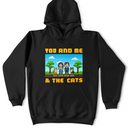 Gift For Couples,Gift For Husband,Gift For Wife,Gift For Boyfriend,Gift For Girlfriend,Pet Lovers,Pet Couple,Dog Lovers,Dog Couple,Cat Lovers,Cat Couple,Love - Custom Photo Pixel Art Standee You Me And The Dog Cat - Personalized T Shirt