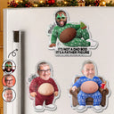 Gift For Couples,Gift For Husband,Gift For Boyfriend,Gift For Men,Gift For Father,Non-Eng,Vector,Humorous - Custom Photo Poke Dad Bod Belly - Personalized Squishy Acrylic Fridge Magnet
