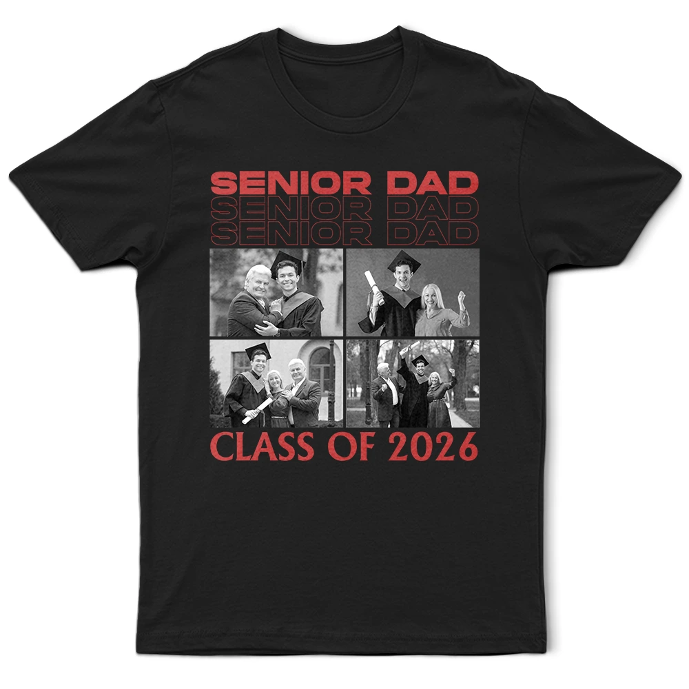 Custom Photo - Custom Photo Proud Senior Mom Dad - Personalized T Shirt