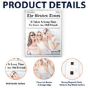 Art Design,Gift For Bestie,Humorous,Photo - Watercolor - Remove BG - Custom Photo Realistic Watercolor Art Best Friends Newspaper - Personalized Acrylic Magnet