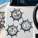 Art Design,Pontoon,Confident,Gift For Men,Gift For Yourself,Summer,Photo - Watercolor - Remove BG - Custom Photo Realistic Watercolor Art Captain First Mate Sailing Boat - Personalized Magnet