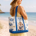 Art Design,Gift For Yourself,Gift For Women,Photo - Watercolor - Remove BG,Happy - Custom Photo Realistic Watercolor Art Cruise Bag Cruise Trip - Personalized Fabric Tote Bag