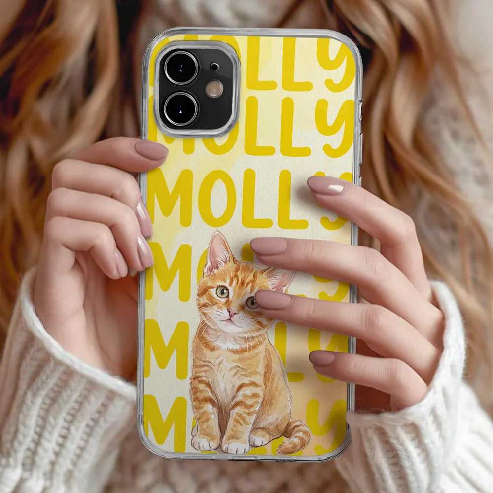 Custom Photo, Art Design, Pet Lovers, Adorable, Photo - Watercolor - Remove BG - Custom Photo Realistic Watercolor Art Cute Dog Cat Portrait - Personalized Clear Phone Case