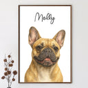 Pet Lovers, Dog Lovers, Cat Lovers, Love - Custom Photo Realistic Watercolor Art Dog Cat Pet - Personalized Poster