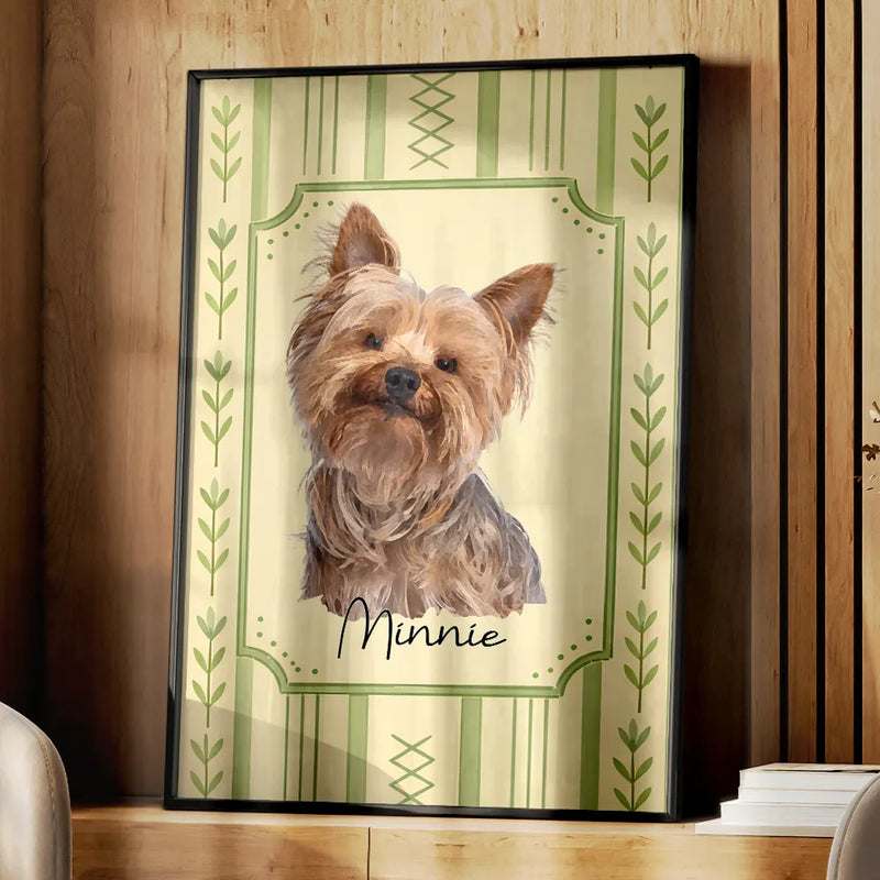 Gift For Bestie, Gift For Sisters, Custom Photo, Happy - Custom Photo Realistic Watercolor Art Dog Cat Pet Portrait - Personalized Poster