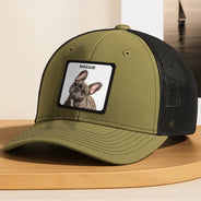 Custom Photo, Art Design, Pet Lovers, Playful, Photo - Watercolor - Remove BG - Custom Photo Realistic Watercolor Art Funny Dog Cat Pet - Personalized Leather Patch Hat