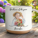 Top Market,Art Design,Gardening,Gift For Grandma,Photo - Watercolor - Remove BG,Happy - Custom Photo Realistic Watercolor Art Gardener Of The Year - Personalized Pottery Mug