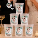 Custom Photo, Art Design, Gift For Couples, Wedding, Romantic, Photo - Watercolor - Remove BG - Custom Photo Realistic Watercolor Art Happy Wedding Couple Romantic - Personalized Frosted Cups