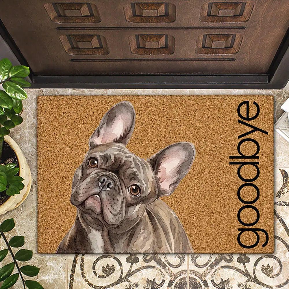 Top Market,Art Design,Pet Lovers,Photo - Watercolor - Remove BG,Happy - Custom Photo Realistic Watercolor Art Hello Welcome Lovely Pet Portrait - Personalized Doormat