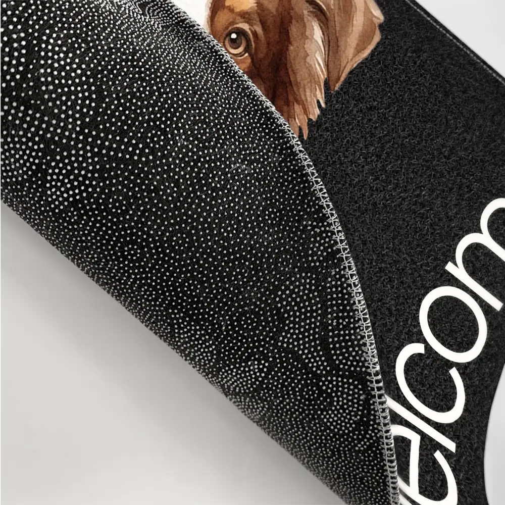 Top Market,Art Design,Pet Lovers,Photo - Watercolor - Remove BG,Happy - Custom Photo Realistic Watercolor Art Hello Welcome Lovely Pet Portrait - Personalized Doormat