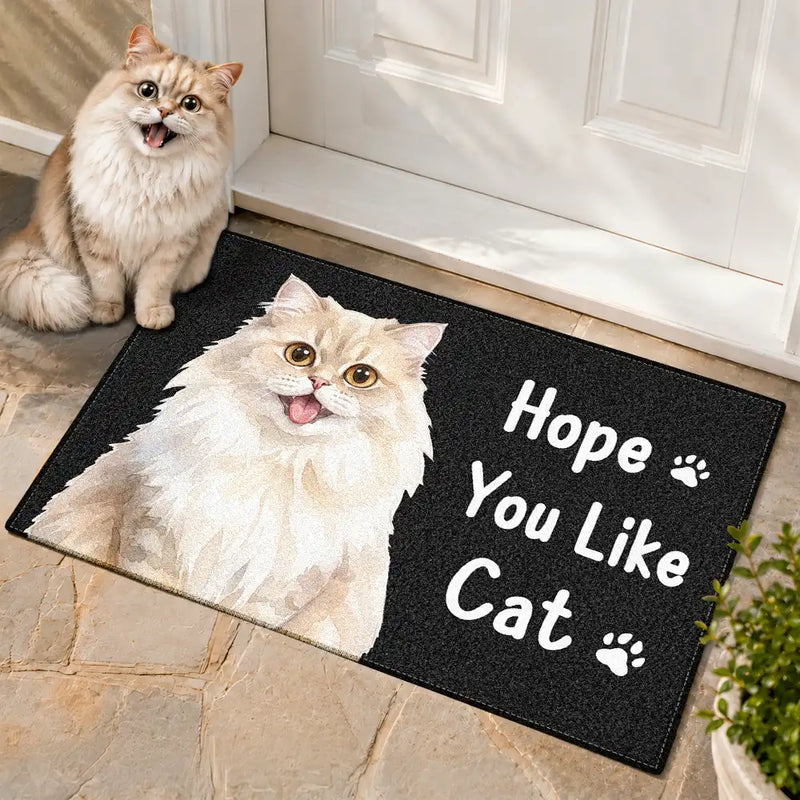 Art Design,Humorous,Pet Lovers,Photo - Watercolor - Remove BG - Custom Photo Realistic Watercolor Art Hope You Like Pets - Personalized Doormat