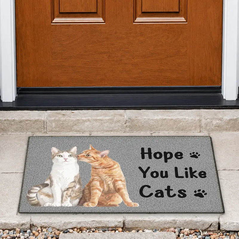 Art Design,Humorous,Pet Lovers,Photo - Watercolor - Remove BG - Custom Photo Realistic Watercolor Art Hope You Like Pets - Personalized Doormat