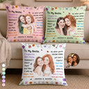 Art Design,Gift For Bestie,Christmas,Cozy,Photo - Watercolor - Remove BG - Custom Photo Realistic Watercolor Art I Hugged This Soft Pillow Bestie - Personalized Pillow