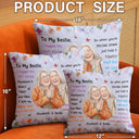 Art Design,Gift For Bestie,Christmas,Cozy,Photo - Watercolor - Remove BG - Custom Photo Realistic Watercolor Art I Hugged This Soft Pillow Bestie - Personalized Pillow