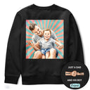 Gift For Father,Dad - Daughter (Young),Gift For Daughter,Gift For Children,Custom Photo,Art Design,Proud,Photo - Watercolor - Remove BG,Icon - Custom Photo Realistic Watercolor Art Just A Dad And His Girl - Personalized T Shirt