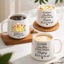 Art Design, Humorous, Gift For Yourself, Retirement, Photo - Watercolor - Remove BG - Custom Photo Realistic Watercolor Art Officially Retired Retirement - Personalized Tapered Mug