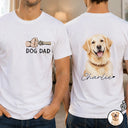 Pet Lovers,Pet Mom,Pet Dad,Dog Lovers,Dog Mom,Dog Dad,Cat Lovers,Cat Mom,Cat Dad,Non-Eng,Photo - Watercolor (remove BG),Adorable - Custom Photo Realistic Watercolor Art Pet Dad Pet Mom - Personalized T Shirt