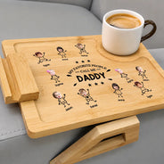 Gift For Men, Gift For Father, Gift For Grandpa, Gift For Husband, Gift For Couples, Non-Eng, Photo, Icon, Adorable - Custom Photo Reserved For Dad We Love You - Personalized Couch Arm Table