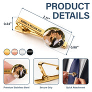 Custom Photo,Romantic,Gift For Couples,Wedding,Upload Full Photo - Custom Photo Romantic Wedding Couple - Personalized Tie Clip