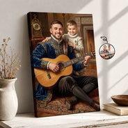 Custom Photo Royal Funny Portrait Dad GrandPa Family - Personalized Poster