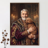 Custom Photo Royal Funny Portrait Dad GrandPa Family - Personalized Poster