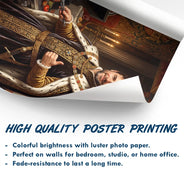 Custom Photo Royal Funny Portrait Dad GrandPa Family - Personalized Poster