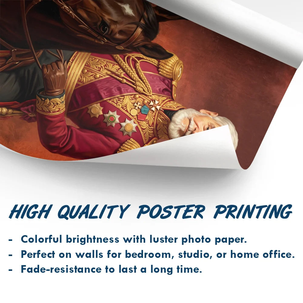Gift For Husband,Gift For Yourself,Gift For Men,Gift For Father,Gift For Grandpa,Dad's Hobby,Grandpa's Hobby,Non-Eng,Photo - Royal Portrait,Humorous - Custom Photo Royal Portrait Dad GrandPa Family - Personalized Poster
