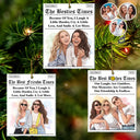 Art Design,Gift For Bestie,Christmas,Humorous,Photo - Semi Realistic Portrait - Custom Photo Semi Realistic Portrait Best Friends Funny Keepsake - Personalized Custom Shaped Acrylic Ornament