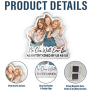 Custom Photo, Art Design, Gift For Bestie, Humorous, Photo - Semi Realistic Portrait - Custom Photo Semi Realistic Portrait Besties Forever - Personalized Acrylic Magnet