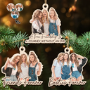 Art Design,Gift For Bestie,Christmas,Photo - Semi Realistic Portrait,Happy - Custom Photo Semi Realistic Portrait Besties Forever - Personalized Custom Shaped Wooden Ornament