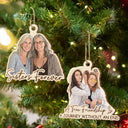 Art Design,Gift For Bestie,Christmas,Photo - Semi Realistic Portrait,Happy - Custom Photo Semi Realistic Portrait Besties Forever - Personalized Custom Shaped Wooden Ornament