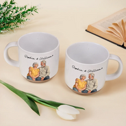 Custom Photo,Art Design,Gift For Couples,Romantic,Photo - Semi Realistic Portrait - Custom Photo Semi Realistic Portrait Couple I Love You - Personalized Pottery Mug