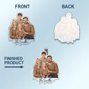 Custom Photo, Art Design, Family, Adorable, Photo - Semi Realistic Portrait - Custom Photo Semi Realistic Portrait Family Couple Pet Lovers Portrait - Personalized Custom Shaped Acrylic Car Visor Clip