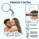 Custom Photo, Art Design, Family, Adorable, Photo - Semi Realistic Portrait - Custom Photo Semi Realistic Portrait Family Couple Pet Lovers Portrait - Personalized Acrylic Keychain